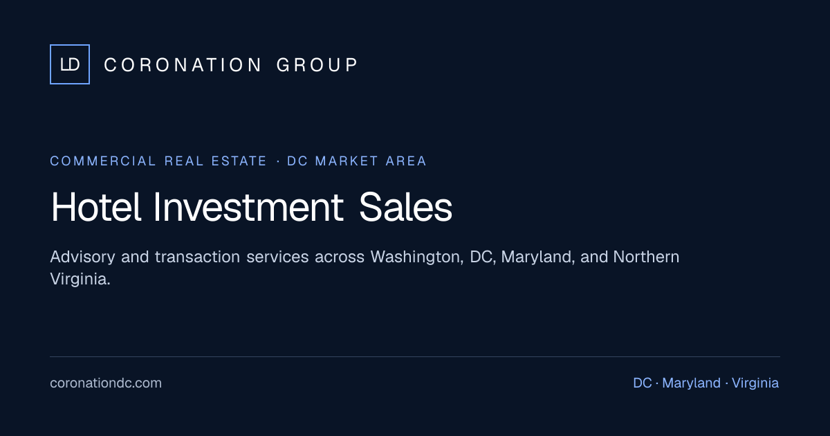 Hotel Investment Sales | CORONATION GROUP